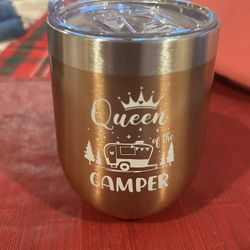 Wine Tumbler-Queen Camper 