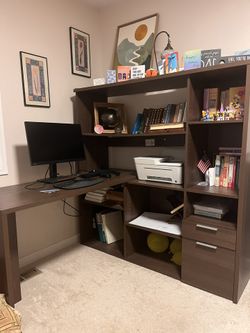 Computer Table With Book Shelf