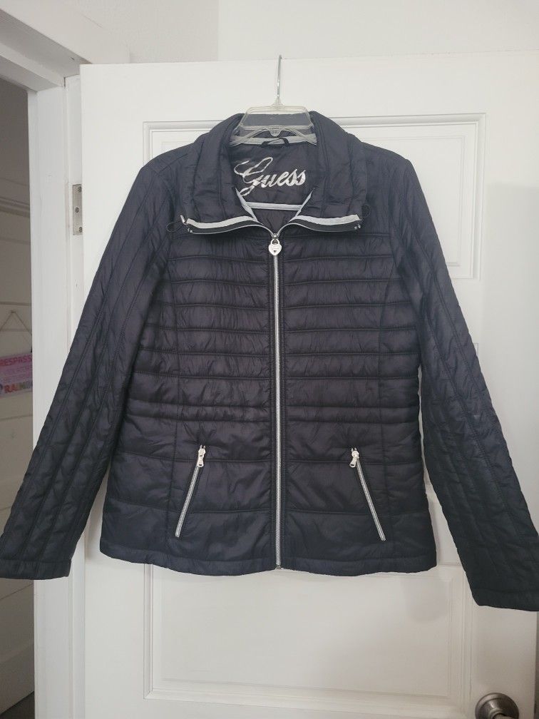 Women's Black GUESS Coat