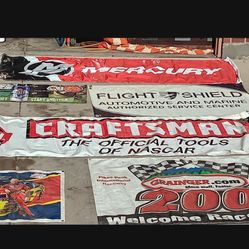 racing and automotive-themed banners