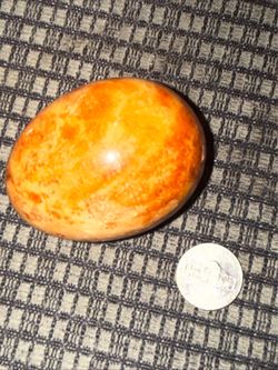 Orange alabaster/marble like egg