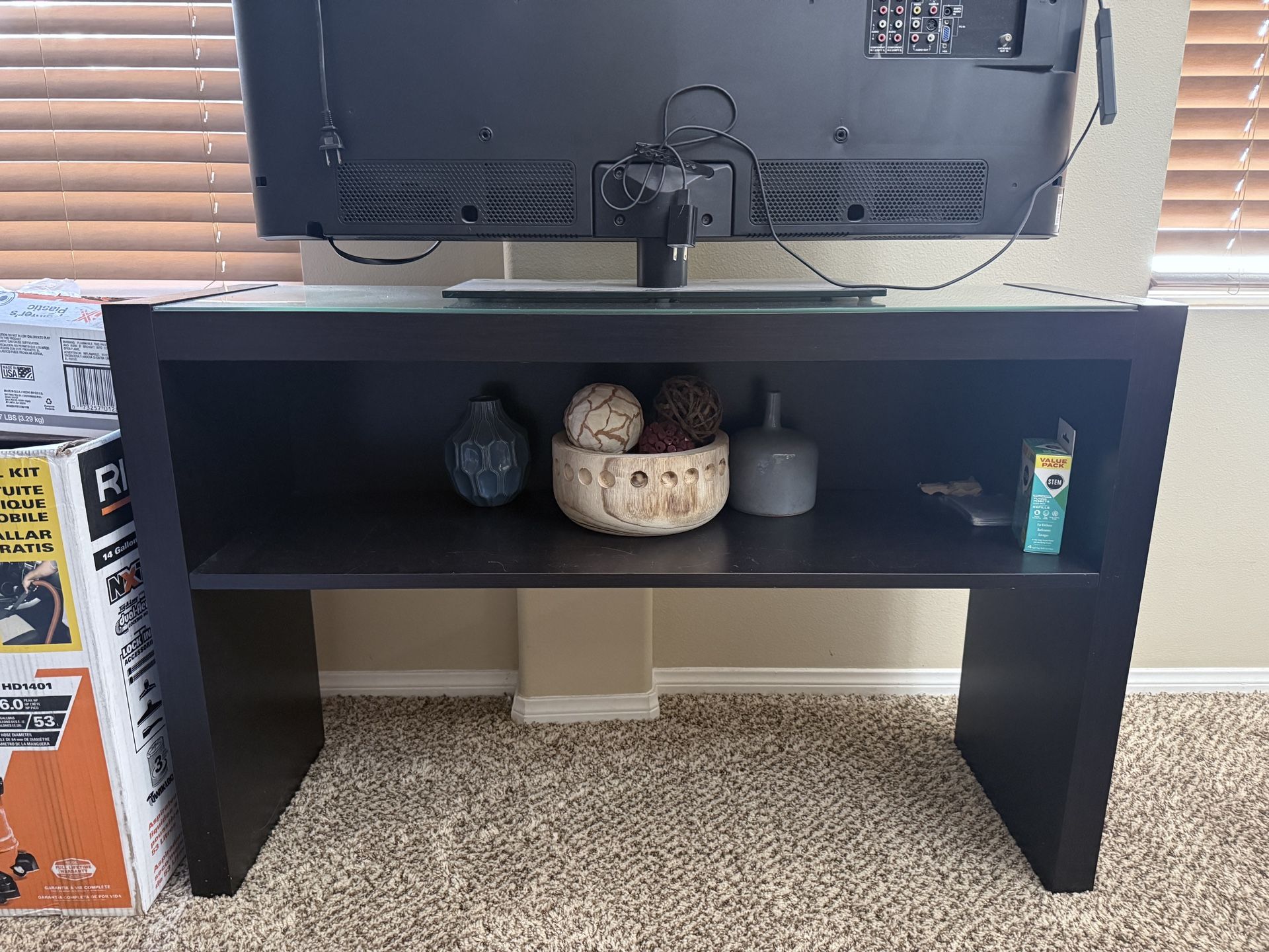 IKEA Display Shelf Table/Stand Wood Glass Used Condition