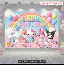 Hello Kitty and friends backdrop