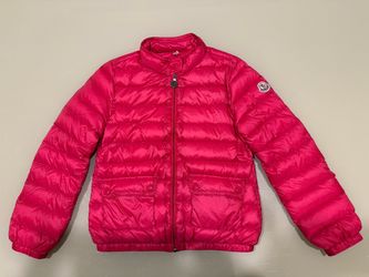 Moncler Kids Longue Saison Light Quilted Down Jacket (Pink, Size 6Y)