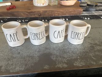 Rae Dunn Espresso Mugs Set of 4
