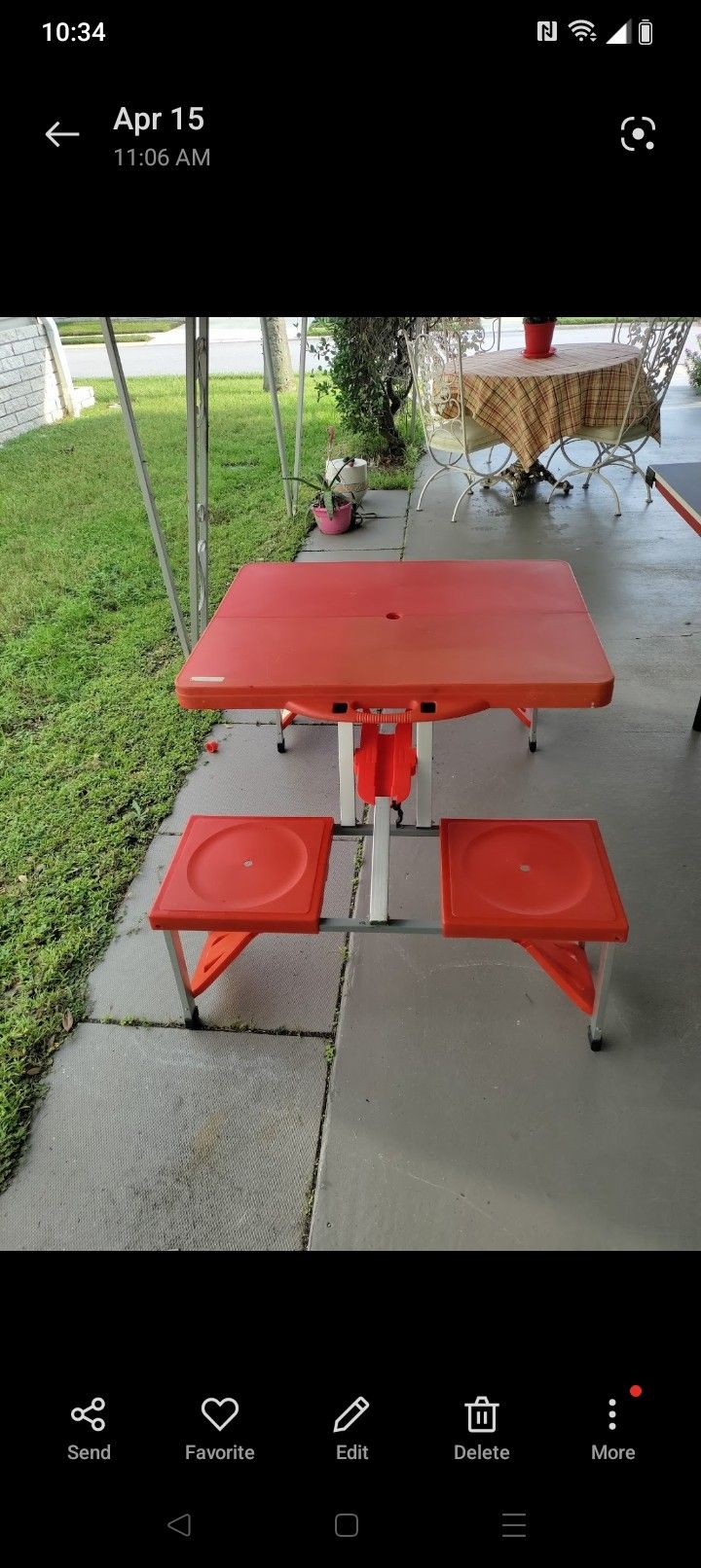 Camping Table Seats 4 Pick Up Only