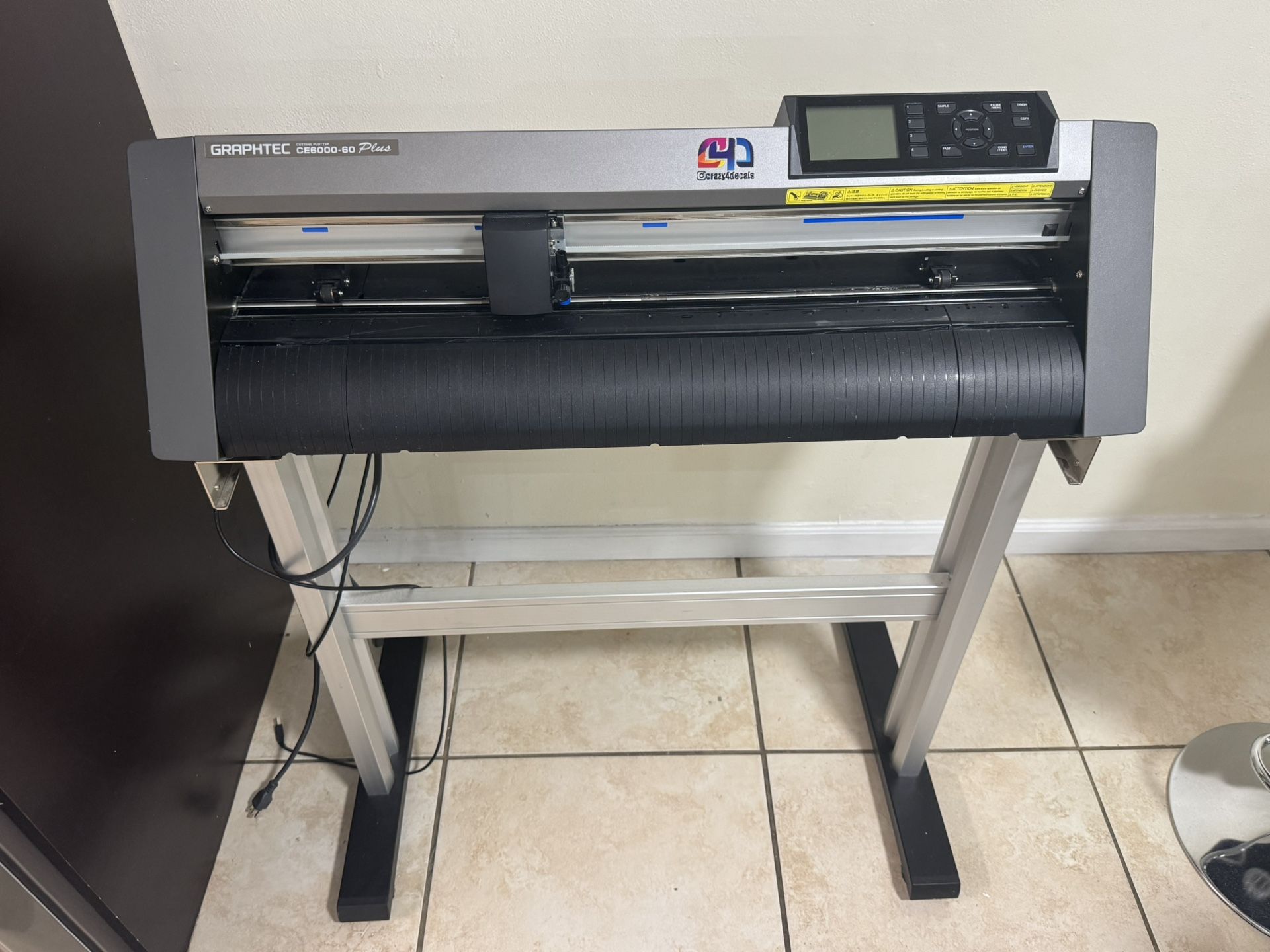 Graphtec CE6000-60 Plus Vinyl Cutter Plotter With Original Stand + 10 Vinyl Rolls