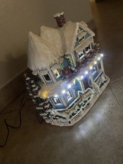 Christmas house with lights