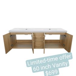 60 inch Vanity with Top #80060D
