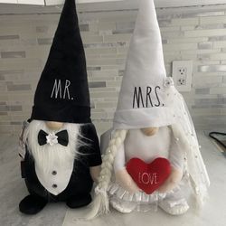 Rae Dunn Mr. And Mrs. Gnomes, Set Of 2