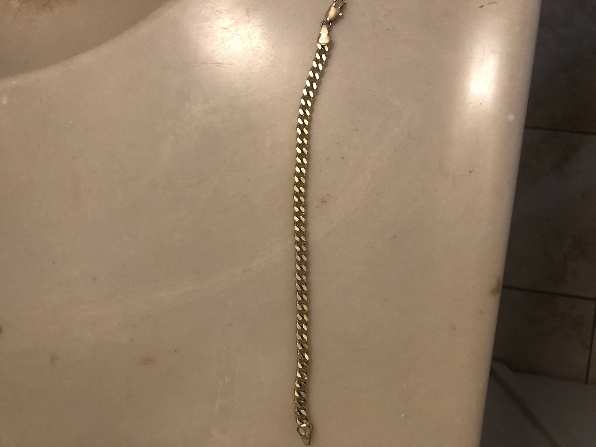 Gold Plated Curb Link Chain Bracelet