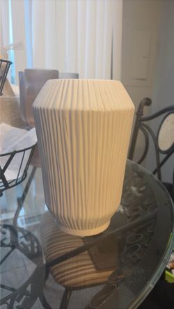 White ceramic vase
