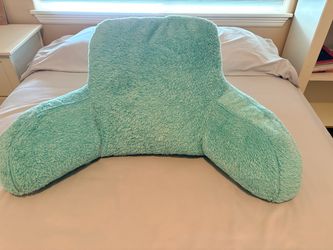 Teal Plush Reading Pillow with Arms