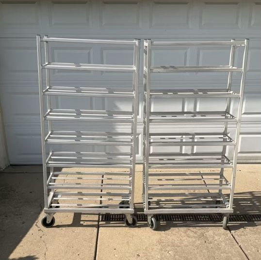 New Age 8 Shelf Aluminum Universal Platter Rack 1355
