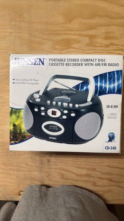 Jensen CD player recorder boom box