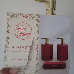 1 Glass Dispenser & 1 Tray