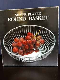 Silver Plated Round Basket