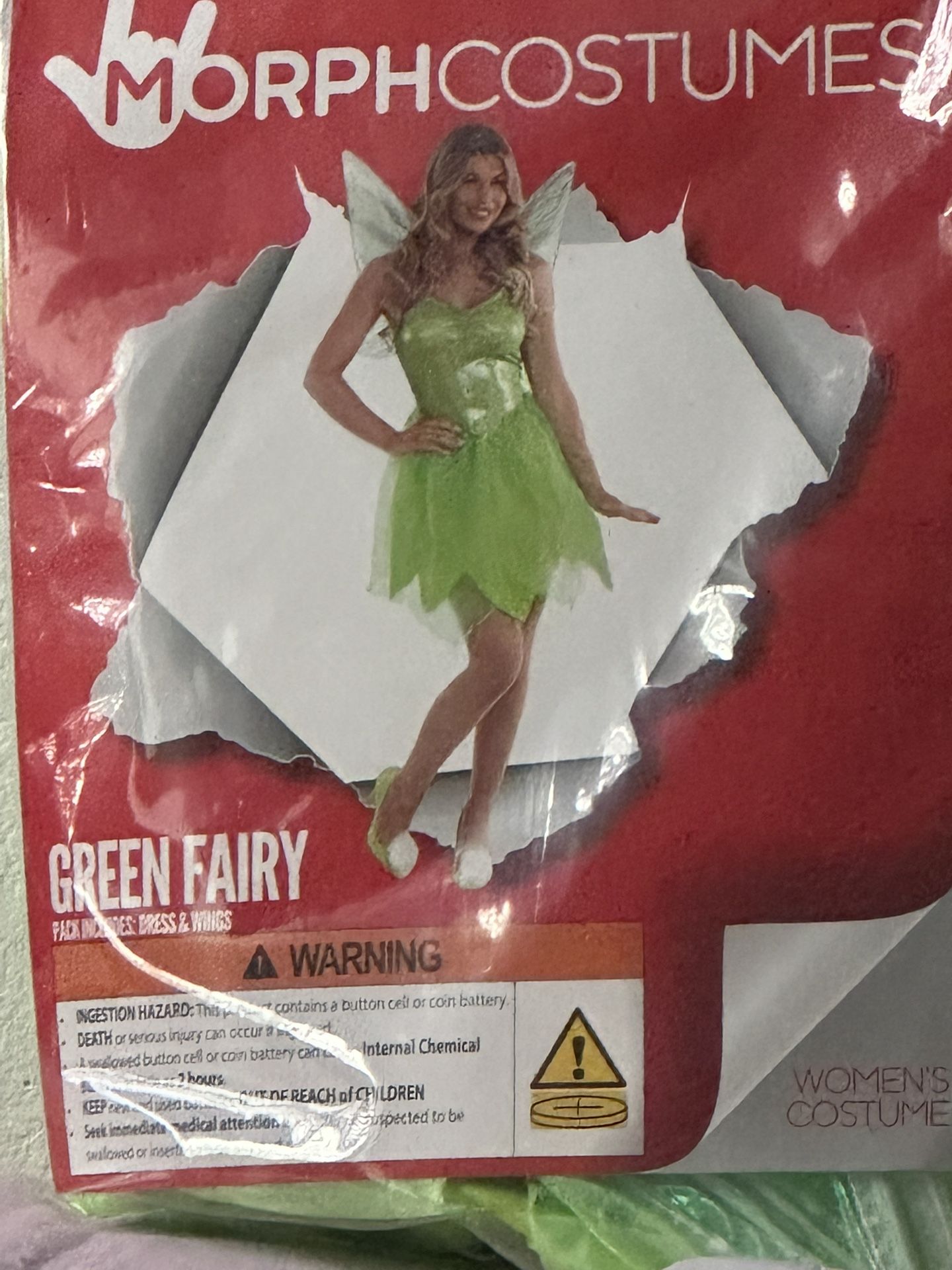 Halloween Costume Green Fairy “Tinkerbell”Size L(new)