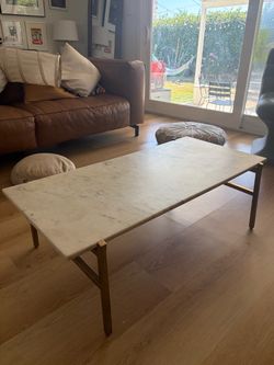CB2 marble slab coffee table