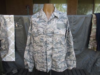 USAF, Military Battle Ensemble ABE APECS FR Combat Jacket, Tactical Camouflage Coat, MEDIUM