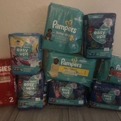 Huggies & Pampers Sizes 1,2 4, 4t-5t &6