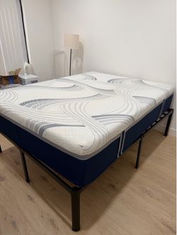Queen Mattress Gel Memory Foam and bed frame