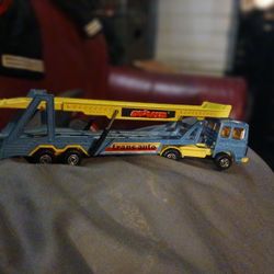 Vintage Majorette Metal Trans Auto Car Hauler