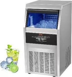 Vevor Commercial Ice Maker 110lbs/24H with 33lbs Storage 40 Cubes 110V Auto Cleaning New