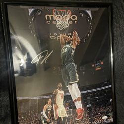 16x20 Photo Signed By Giannis “The Greek Freak”Antetokounmpo