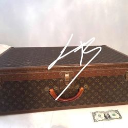 Louis Vuitton Vintage Trunk Alzer 80  ~ Rare & Huge 