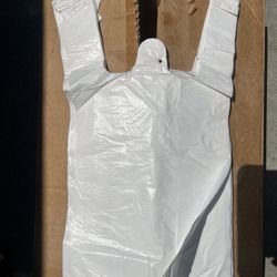 2000 White Plane T Sack Plastic Bags  8  X 5 X  16