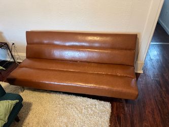 Faux leather futon/chaise