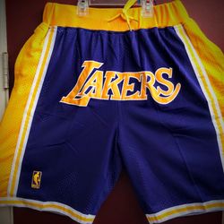 Los Angeles Lakers Kobe Bryant Rookie NBA Basketball Shorts -S.M.L