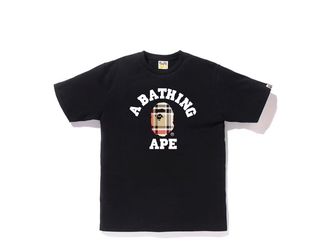 BAPE Check College Tee Black