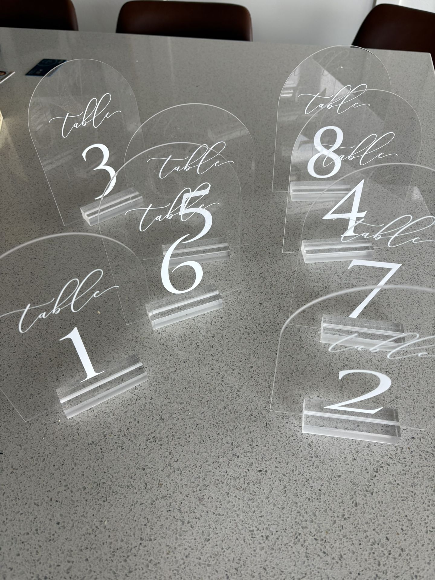 Table signs 1-10 perfect for wedding or event!