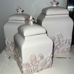 seashell cannister set