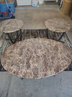 Marble Living Room Table Set