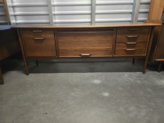MCM Alma "Castilian" Walnut Executive Suite - Desk & Credenza - FAST SALE