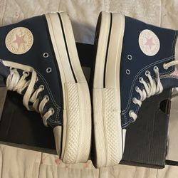 Converse High Tops Platform Denim Blue 