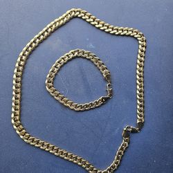 Gold Bracelet And Chain 