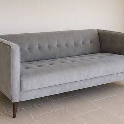 grey platinum suede couch 