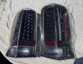 02-06 Cadillac Escalade Black LED Tail Lights
