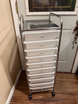 10-Drawer Rolling Storage Cart