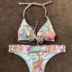 Mudd Women’s Matching Paisley Print Bikini Set Size M