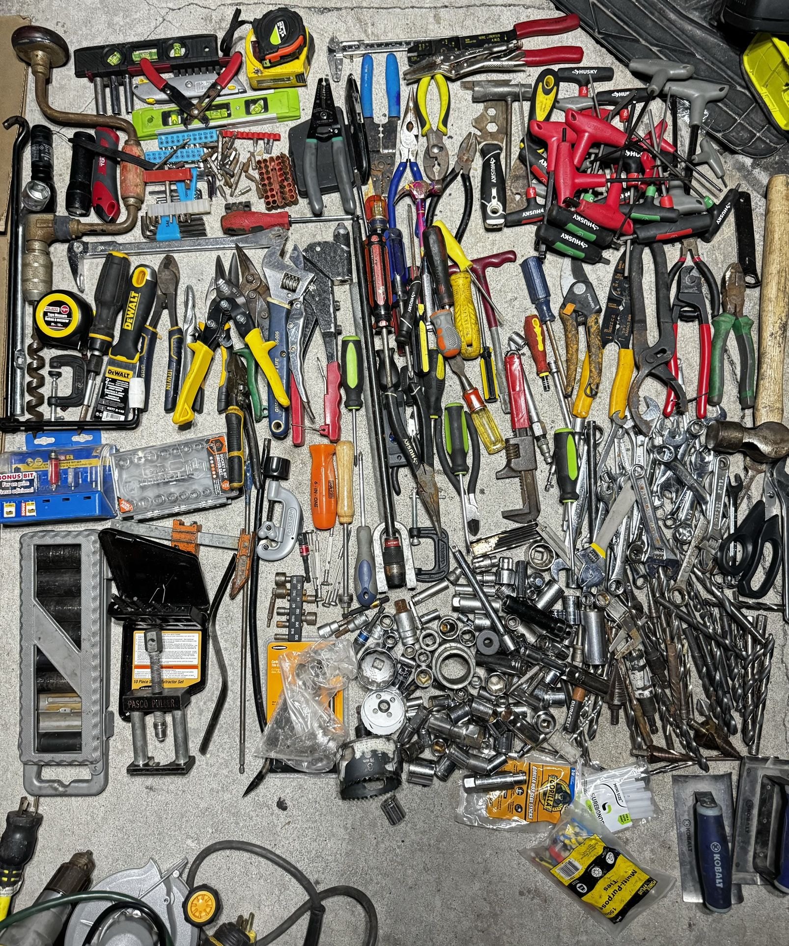 HUGE Lot Of Hand Tools, Sockets, Drills Bits, Wrenches & Many Others.