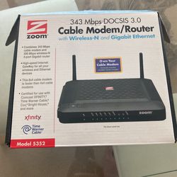 Zoom Cable Modem/Router Model 5352