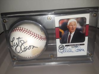 Arizona Wildcats coach Lute Olson autograph