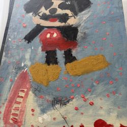 Mickey With A Twitchy Oil Painting 