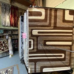 5x7 Area Rugs Carpet Rugs Modern Design Thick Colors Brown Beige