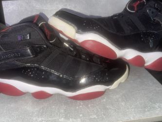 Nike Air Jordan 6 Rings Bred Black & Red Men's Size 9.5 Shoes NBA